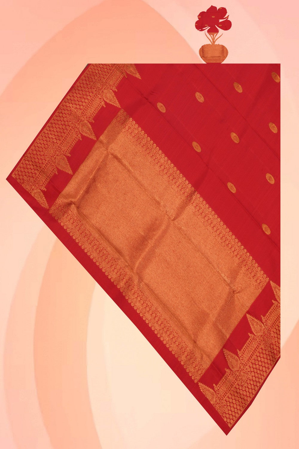 Image of Kanchi Pattu Red Dupatta